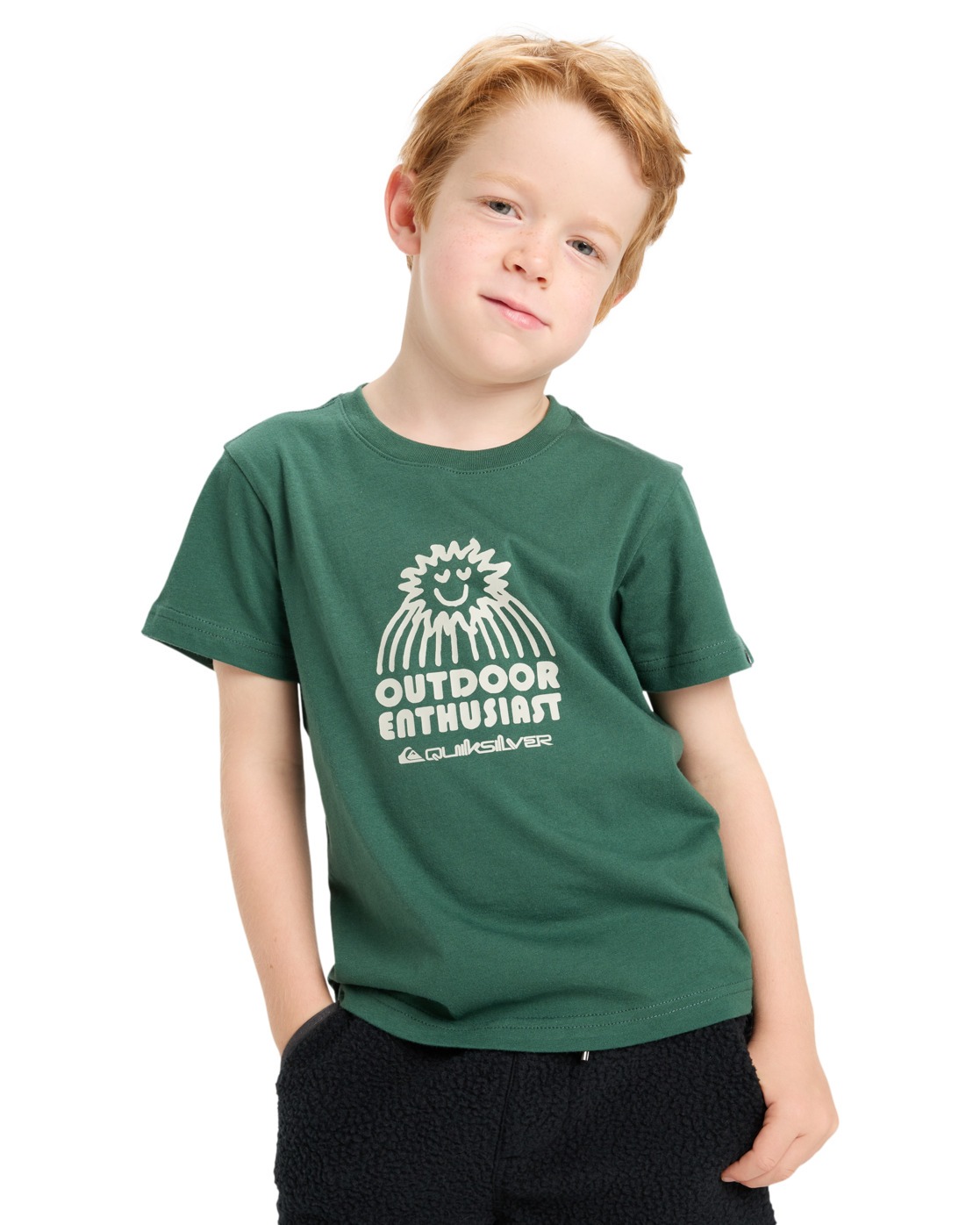 T-Shirt QUIKSILVER "Ev Spot On", Kinder, Gr. 4(101-108cm), trekking grün, 100% Baumwolle, Shirts Image
