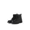 Schnürboots JACK & JONES "JFWTREMOR", Herren, Gr. 42, grau (anthrazit), Leder, casual, Schuhe, mit Innenreißverschluss