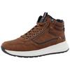 Winterboots MUSTANG SHOES "Luciano", Herren, Gr. 45, braun (nussbraun), Lederimitat, Textil, modisch, Schuhe, High Top Sneaker, Schnürboots mit Warmfutter