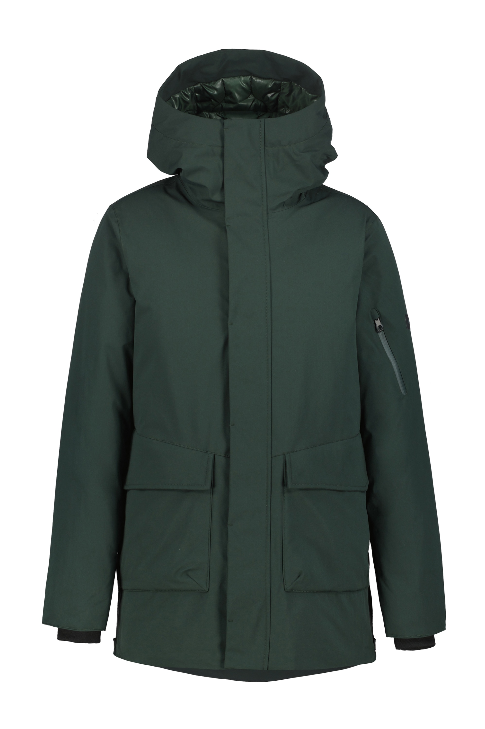 Outdoorjacke ICEPEAK "Icepeak Parka Maxbass", Herren, Gr. 52, grün (dunkel grün), 100% Polyester, Jacken Image