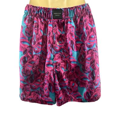 American Eagle Outfitters Underwear & Socks | American Eagle Laser Palms Satin Pocket Boxer Short Lounge Mens Medium 32-34 | Color: Blue/Purple | Size: M