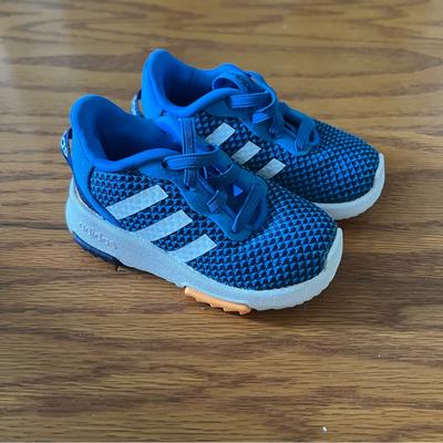 Adidas Shoes | Kids Little Boys Boy Adidas Blue Tennis Shoes Size 5k | Color: Blue | Size: 5bb
