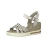 Keilsandalette TAMARIS "Tamaris Sandalen Leder", Damen, Gr. 40, weiß, Leder, casual, Schuhe