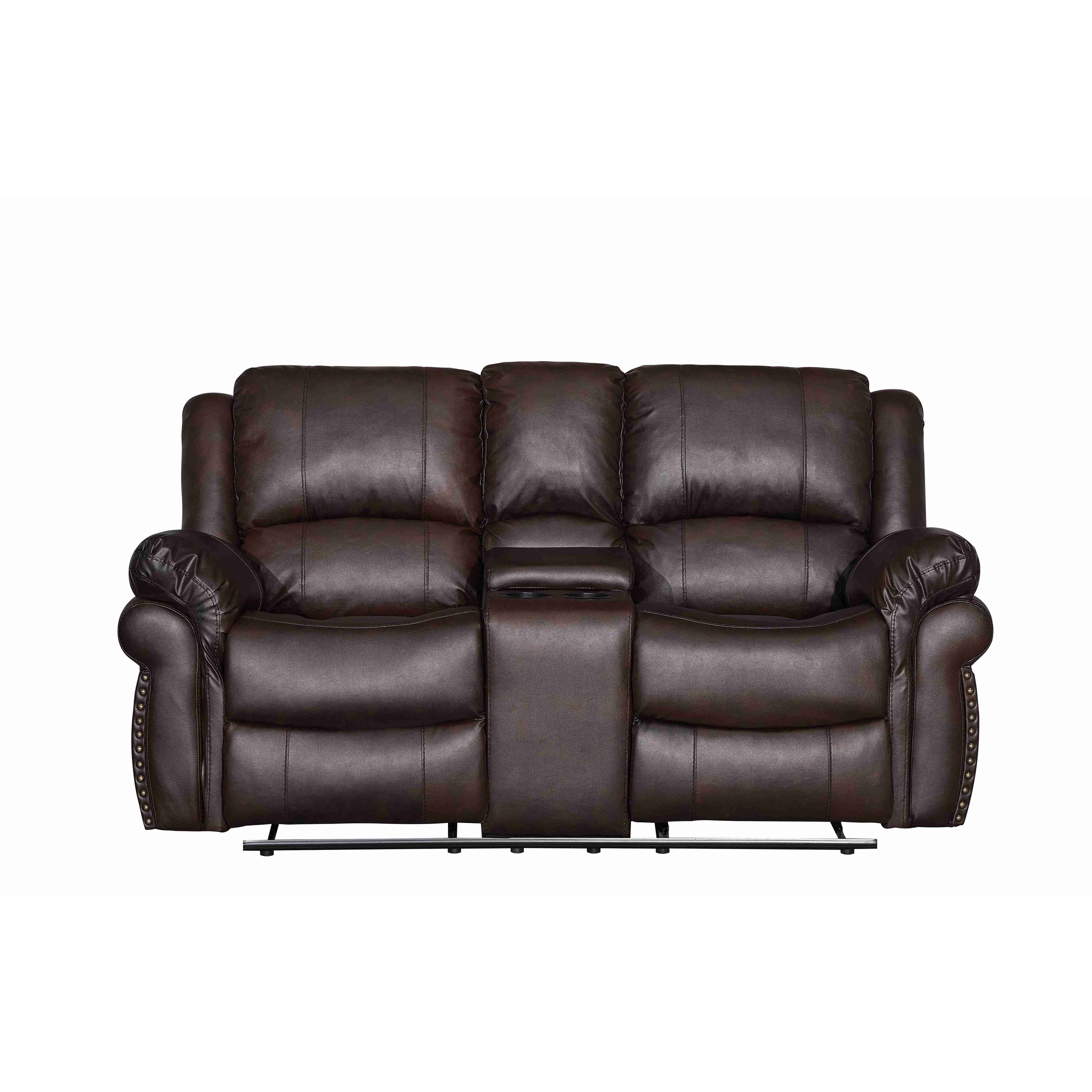 73.2'' Wide Modern Super Soft Vegan Leather Manual Reclining Loveseat