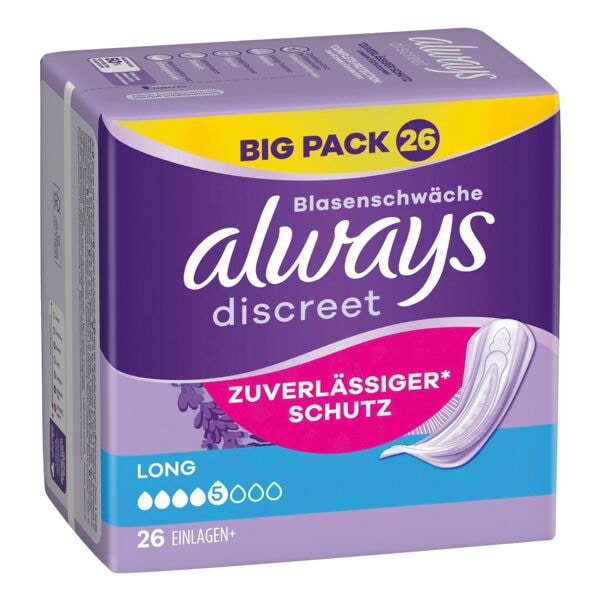 Always Inkontinenzeinlagen »Discreet + Long« 26 Stück Image