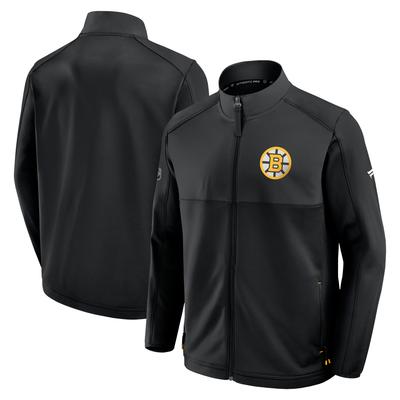 Boston Bruins Authentic Pro Rink Poly-Fleece-Jacke mit durchgehendem Reißverschluss – Herren Image
