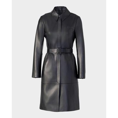 Wendy Slim Leather Top Coat