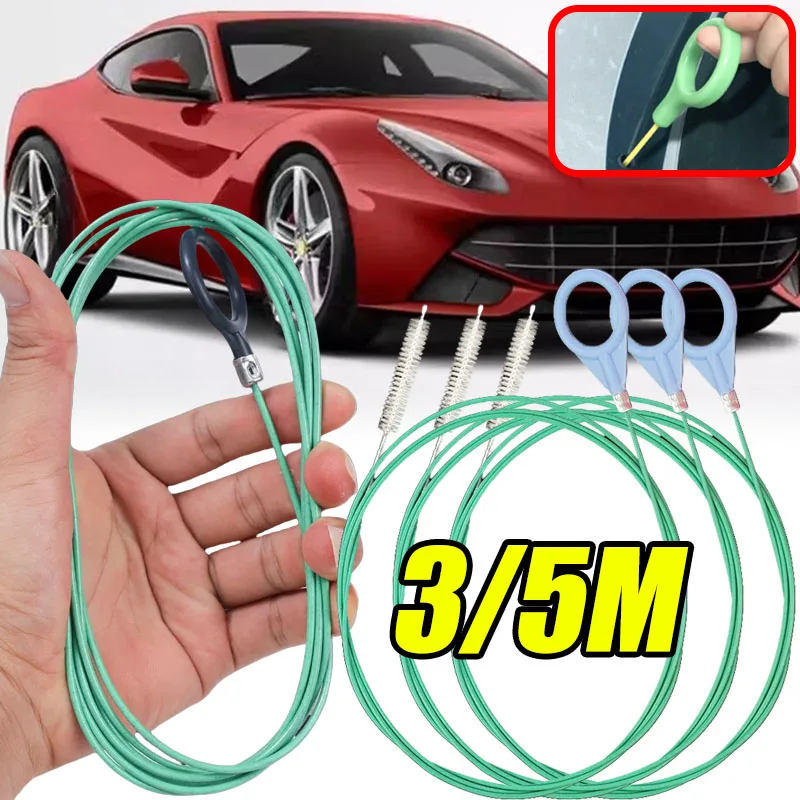 3/5 m Ablauf Loch Reinigung Pinsel Flexible Auto Ablauf Dredge Schiebedach Reinigung Peeling Pinsel Werkzeug Zubehör Oberlicht Ablauf rohr Pinsel Image