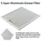 Range Hood Filter Cooker Hood Filters 230x260 Mm Grease Filter Aluminium Aspirator Vent Filter Range Hood Parts