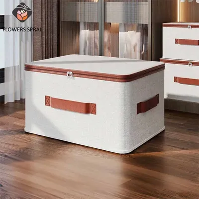 1PC Bedroom Clothes Storage Box, Household Covered Storage Box, Clothes And Blankets Sorting Box, Miscellaneous Storage Artifact