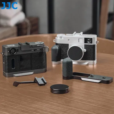 JJC Fujifilm X Half Zubehör Aluminium-Objektivdeckel für Fujifilm X Halbe leichte Kamera-Objektivabdeckung Daumengriff L-förmiger Handgriff