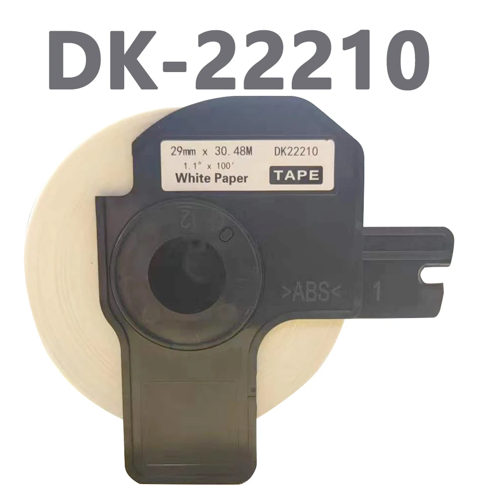 DK 22210 DK-22210 Thermo-Etikettenrollen 29 mm * 30,48 m Continuous Label 22210 kompatibel für Brother QL-Drucker QL-500 QL-550 QL-570 Image