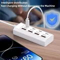 Adattatore per presa di corrente 8 in 1 Presa per caricabatterie a ricarica rapida da 25 W 4USB 4 Docking station di tipo C Adattatore per presa di corrente