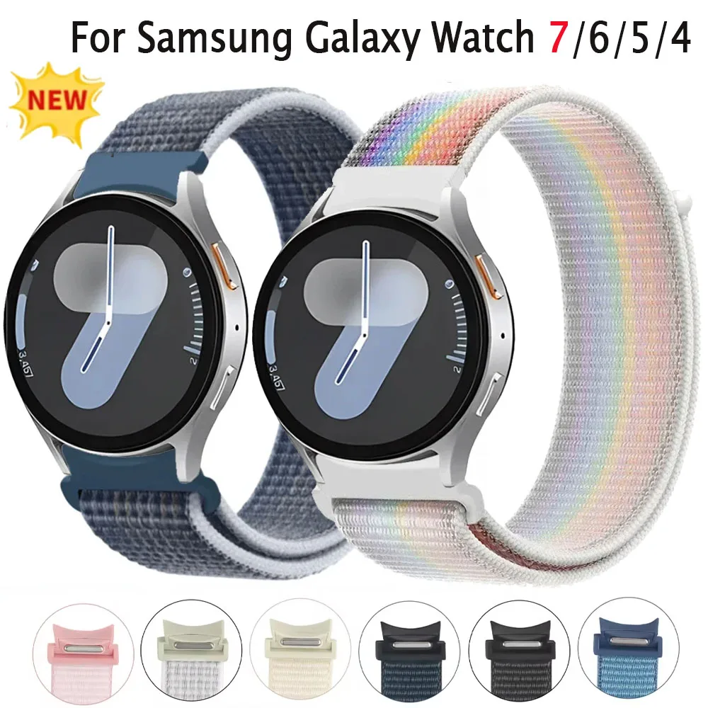 Nylonband für Samsung Galaxy Watch 7/FE/6/5/4 44 mm 40 mm Offizielle Schnittstelle Armbanduhr 6-4 Classic 47 mm 46 mm 43 mm Armband Image
