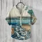 Paesaggio Stampa 3D Abbigliamento da uomo Offerta Abbigliamento da uomo Moda Estate Camicie Casul Manica corta Camicia Henry Stampa Top Uomo