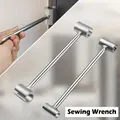 Chiave per riparazione gap cerniera porta a doppia testa Chiave durevole per riparazione cerniera porta Chiavi per riparazione Utensili manuali Cerniere per la casa Chiave per spazi vuoti
