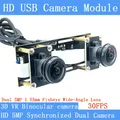 Sincronizzazione 5MP Stereo Dual Fisheye Modulo telecamera USB grandangolare 30FPS 1080P Webcam 3D Video VR Realtà virtuale per Android