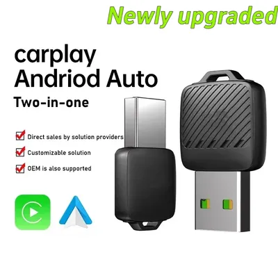 2in1 Drahtlose Android Und Iphone Auto Adapter Drahtlose CarPlay Dongle Auto Intelligente Systeme AI Smart Box Für Auto Wired CarPlay