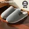 Neue Männer Winter Pantoffel Warme Plüsch Baumwolle Hausschuhe Nicht-Slip Flache Plattform Frauen Baumwolle Hause Indoor Slipper Baumwolle Schuhe große Größe