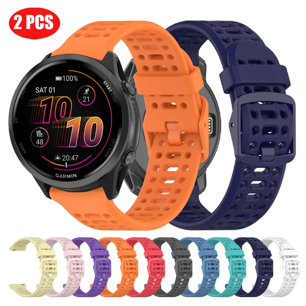 22 mm 20 mm Silikonband für Garmin Venu 3 Uhrenarmband Forerunner 570 165 245 255 265/Vivoactive 6 5 4 Armband ersetzen Armband Image