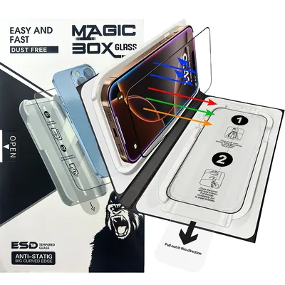 Packung für iPhone 16 ProMax Privacy Screen Protector Grade Bruchsicher 9H Härte Anti-Spy Gehärtetes Glas Schnelle und einfache Anleitung
