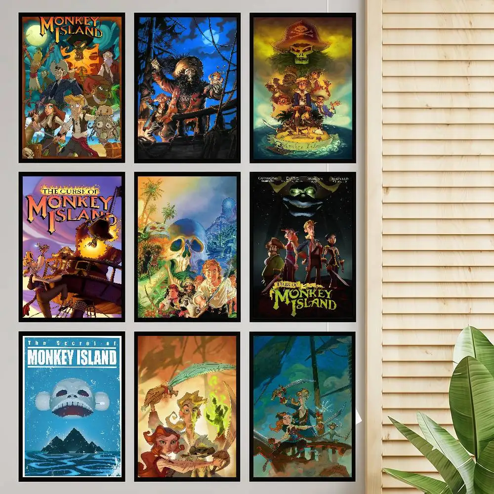 Abenteuer Videospiel Tales Of Monkey Island, klassische Vintage-Poster, HD-Qualität, Wandkunst, Retro-Poster für Zuhause, Zimmer, Wanddekoration