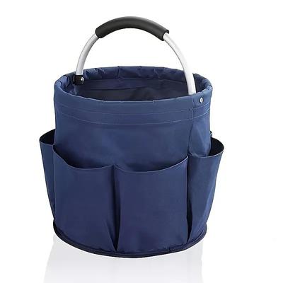 Multi-Pocket Portable Tool Storage Tote Bag – Durable Metal Garden Handbag with Multiple Open Pockets, Perfect for Small Tools, Gardening Essentials, Father's Day Gift