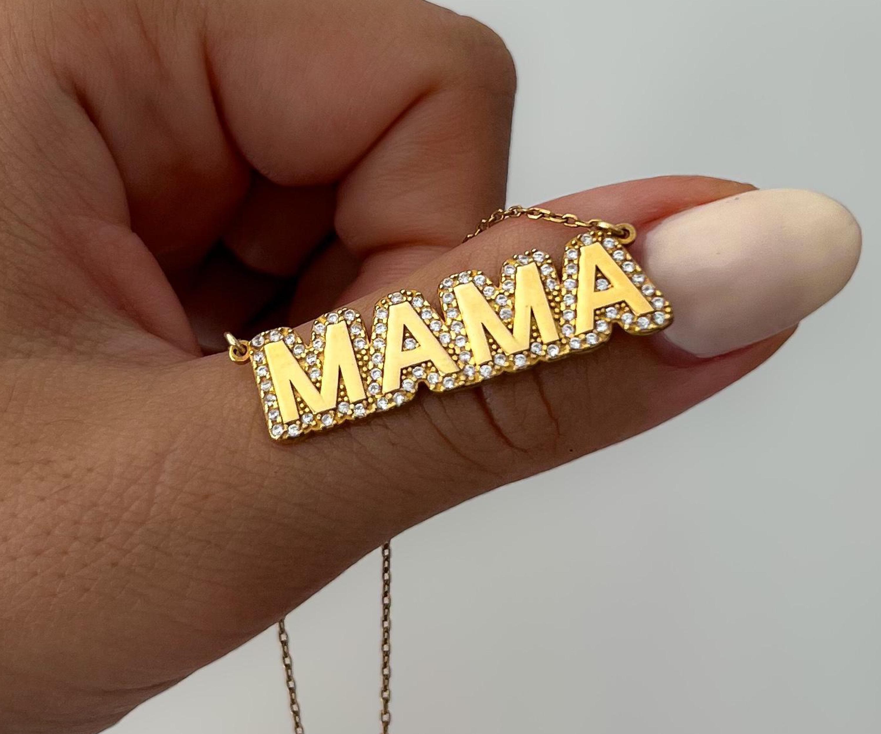 Collana con lettere a bolle 3D, collana iniziale a bolle con contorno pavé, collana con lettere con targhetta, collana con nome a bolle, collana con p