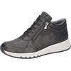 Schnürboots WALDLÄUFER "H-APRIL", Damen, Gr. 5,5 (38,5), schwarz, Nappaleder, unifarben, casual, Schuhe, Schnürstiefelette, High Top Sneaker, Komfortschuh in H-Weite