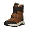 Snowboots GEOX "Geox Stiefel Lederimitat/Textil", Kinder, Gr. 34, dunkelbraun, braun, Lederimitat, Textil, casual, Schuhe