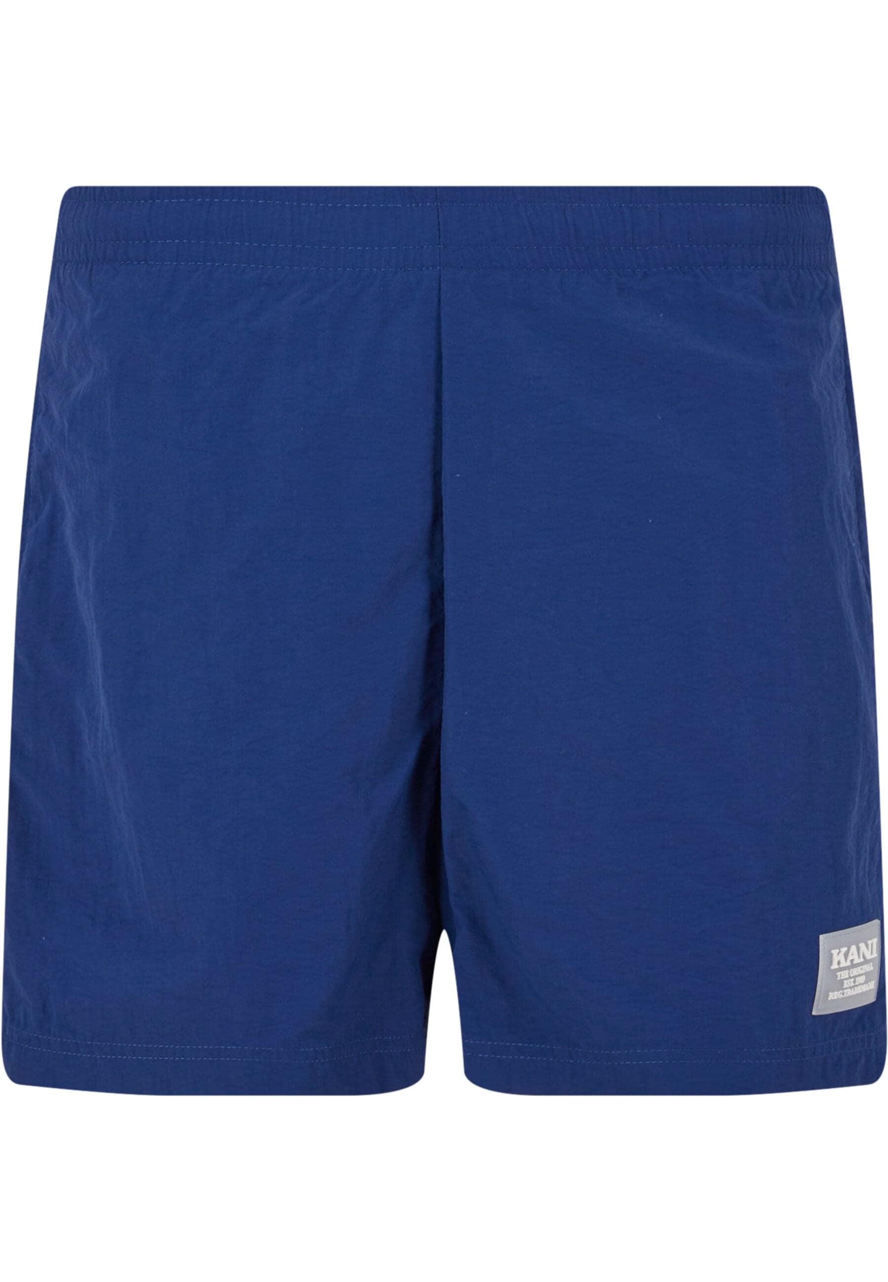 Badeshorts KARL KANI "Karl Kani Retro Trademark Swim Shorts", Herren, Gr. M, US-Größen, blau, 100% Polyester, Badehosen Image