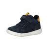Schnürstiefelette GEOX "Geox Stiefelette Veloursleder/Textil", Kinder, Gr. 21, navy, gelb, Veloursleder, Textil, casual, Schuhe
