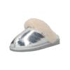 Hausschuh SHEPHERD "Shepherd Hausschuhe Leder", Damen, Gr. 36, silber, Leder, casual, Schuhe