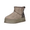 Stiefelette MUSTANG SHOES "Mustang Shoes Stiefelette Veloursleder/Textil", Damen, Gr. 39, grau (lava), Veloursleder, Textil, casual, Schuhe