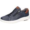Sneaker WALDLÄUFER "HEIKO", Herren, Gr. 10 (44,5), bunt (dunkelblau, cognac), Nappaleder, Nubukleder, unifarben mit Farbeinsatz, sportlich, Schuhe, Freizeitschuh, Halbschuh, Bequemschuh in Komfortweite H (= sehr weit)