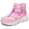 Schlupfboots SKECHERS "TURBO TREAD", Kinder, Gr. 27, rosa (hellrosa, kombiniert), Lederimitat, Textil, kontrastfarbene Details, casual, Schuhe, Winterboots mit Gummizug, Größenschablone zum Download