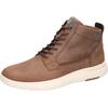 Schnürboots WALDLÄUFER "HEIKO", Herren, Gr. 12 (47), braun, Nubukleder, unifarben mit Farbeinsatz, sportlich, Schuhe, Stiefelette, High Top Sneaker, Bequemschuh, Komfortweite H