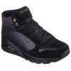 Keilsneaker SKECHERS "UNO-STACRE SHINE", Damen, Gr. 38, schwarz, Veloursleder, Lederimitat, Textil, casual, Schuhe, High Top Sneaker, Schnürboots mit Luftkammern Sohle