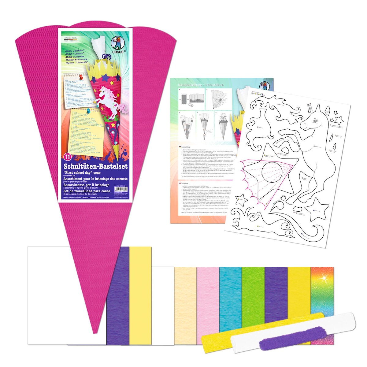 Schultüten-Bastelset Einhorn 4008525155652 Image