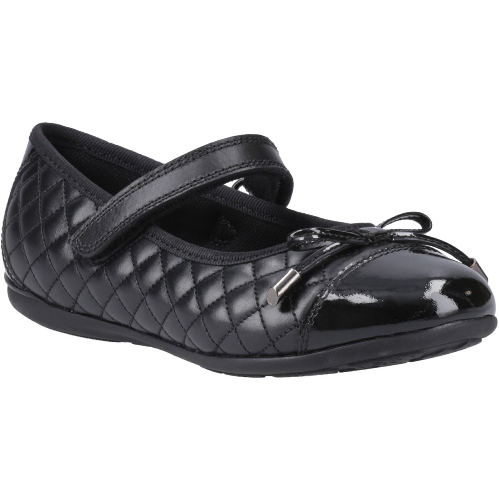 Hush Puppies Lottie Mädchenschwarze Ballettschuhe Aus Leder Image