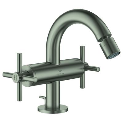 GROHE 2-Griff-Bidetarmatur Atrio 24353 Kreuz-Griff satin steel, 24353MS0 24353MS0 Image