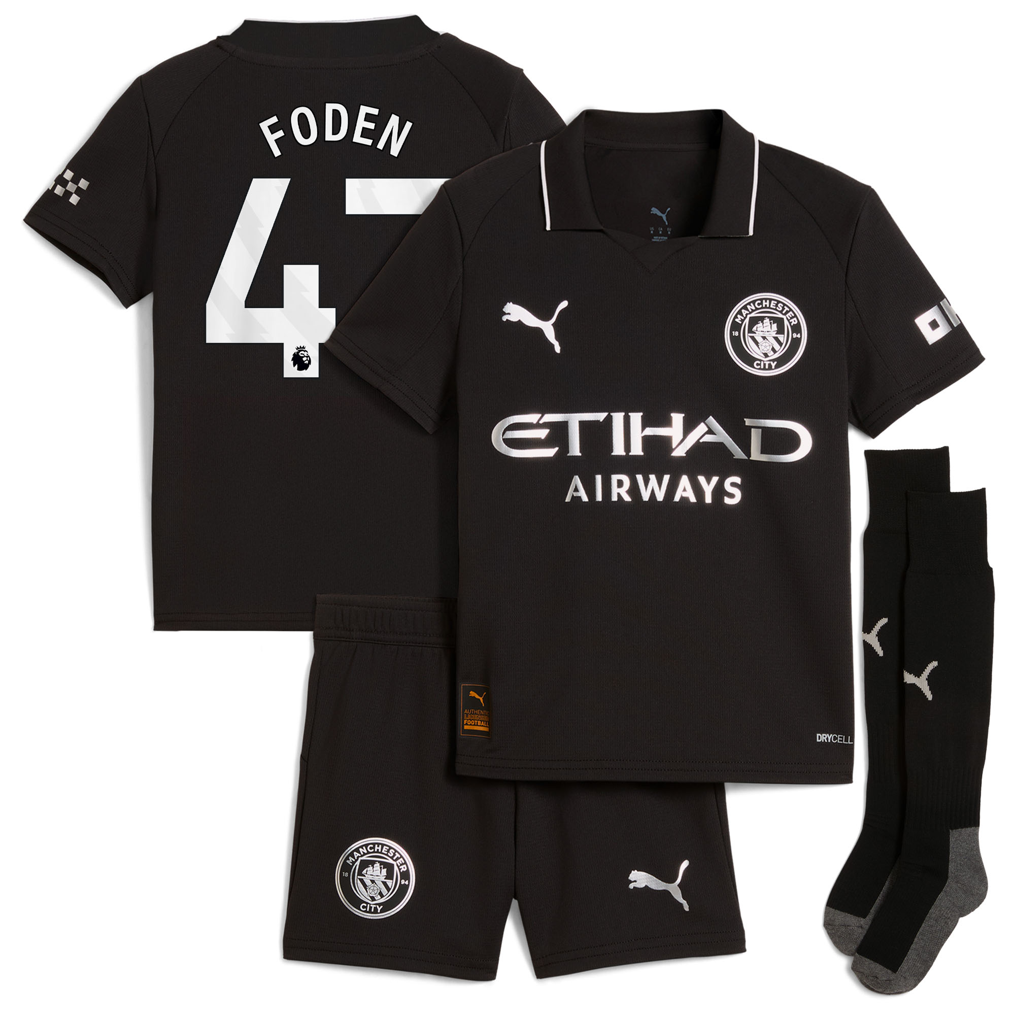 Manchester City PUMA Mini-Kit Auswärts 2025-26 - Kleinkinder mit Aufdruck Foden 47 Image