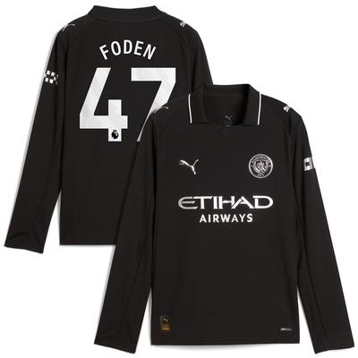 Manchester City PUMA Auswärtstrikot 2025-26 - Langarm - Kinder mit Aufdruck Foden 47 Image
