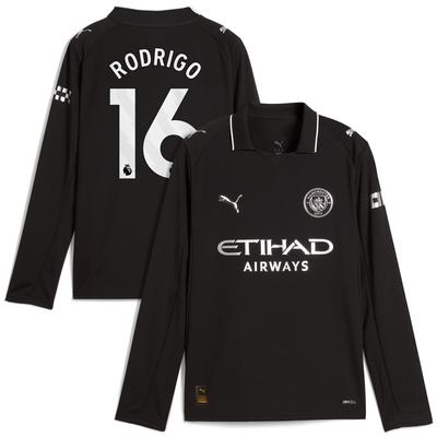 Manchester City PUMA Auswärtstrikot 2025-26 - Langarm - Kinder mit Aufdruck Rodrigo 16 Image