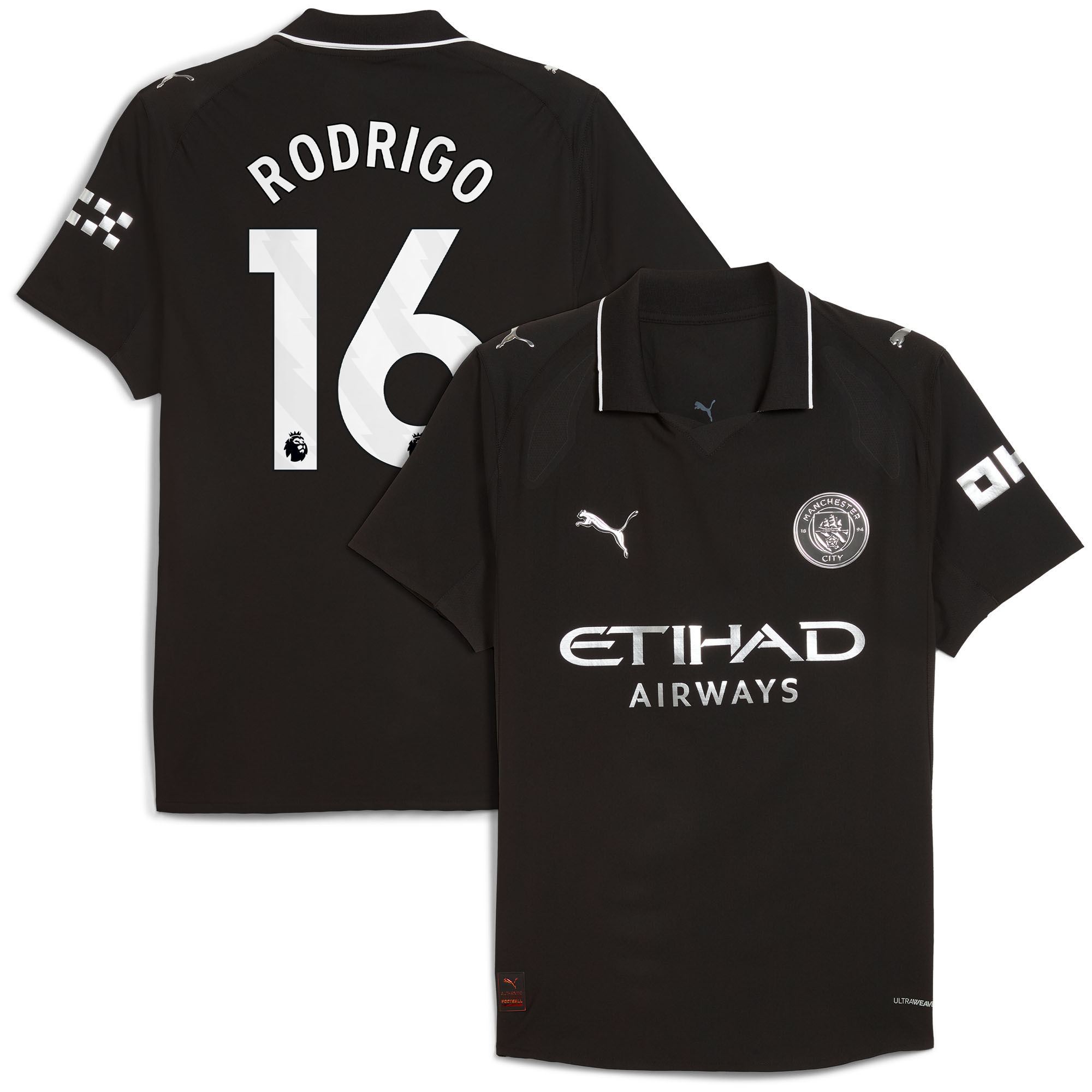 Manchester City PUMA Authentic Auswärtstrikot 2025-26 mit Aufdruck Rodrigo 16 Image