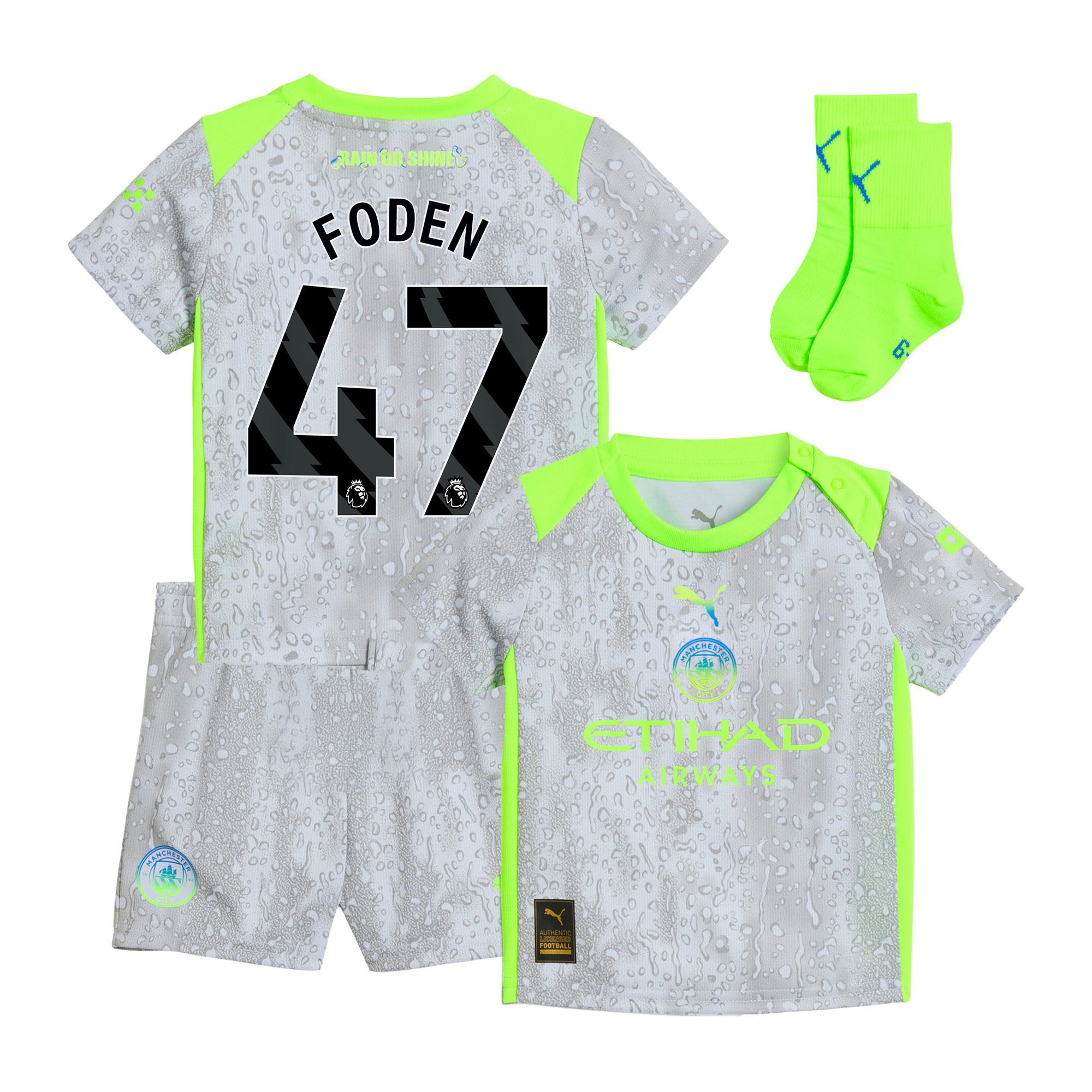 "Manchester City PUMA Mini-Ausweichausrüstung 2025-26 - Baby mit Aufdruck Foden 47" Image