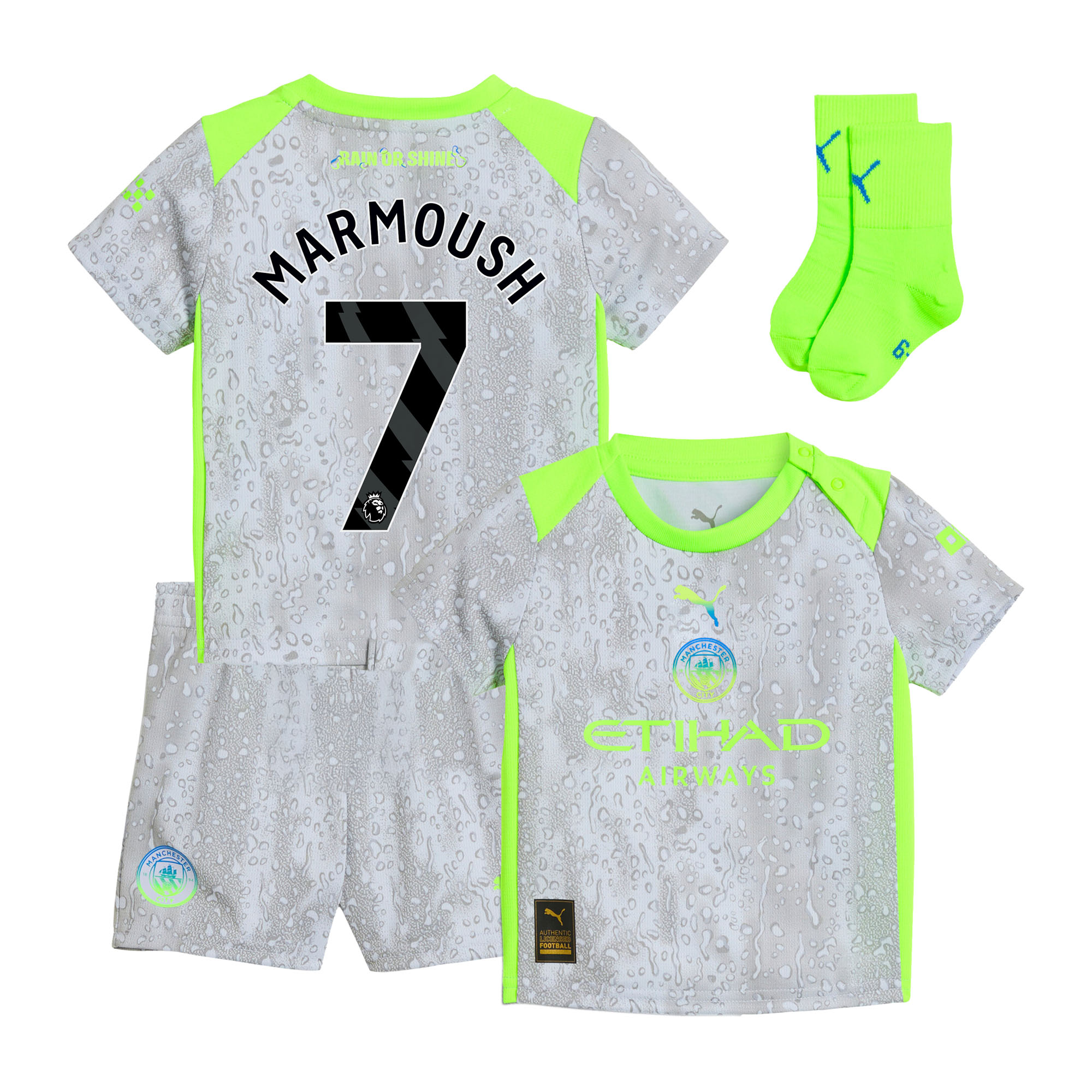 Manchester City PUMA Mini-Ausweichausrüstung 2025-26 - Baby mit Aufdruck Marmoush 7 Image