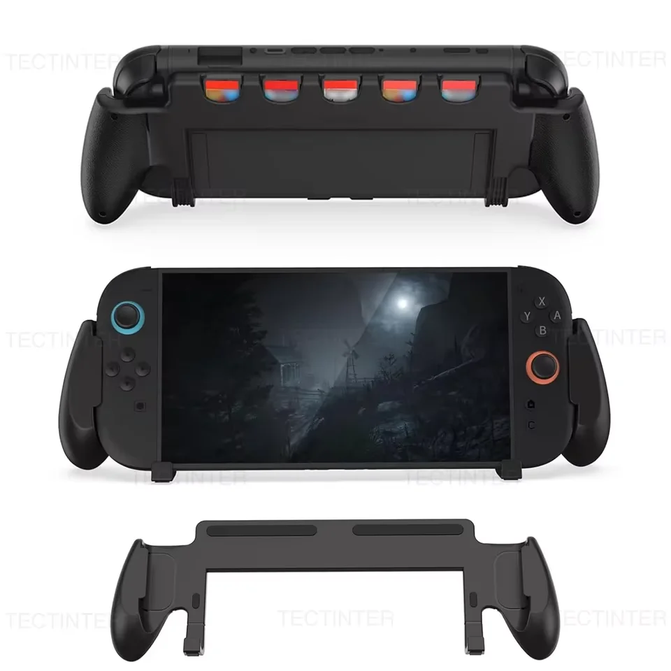 Handgriffhülle für Nintendo Switch 2, mit Ständerhalter, rutschfeste Schutzhülle mit 5 Spielkartensteckplätzen für Switch 2 Zubehör Image