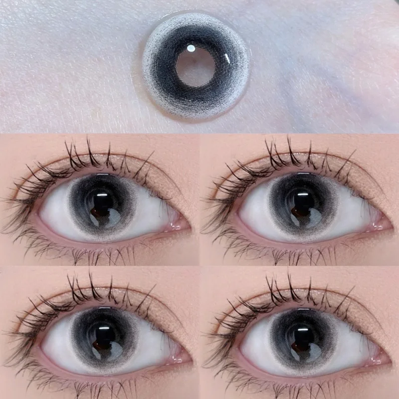 1 Paar schwarz-weiße Halloween-Farbkontaktlinsen Crazy Eye Lens Image