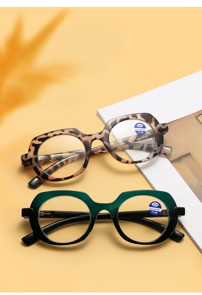 Retro großzügige High-End-Oval-Persönlichkeitsexplosionen klassische Joker-Lesebrille Image
